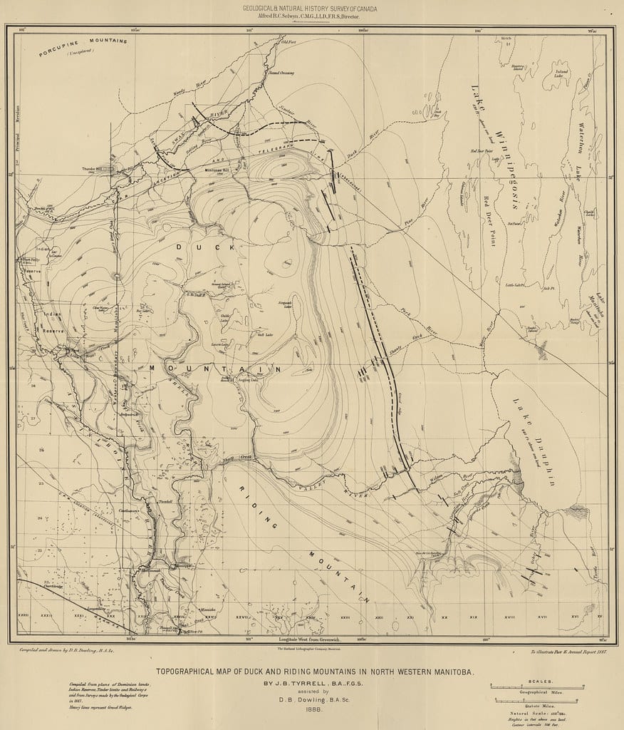 vintage topographic contour map