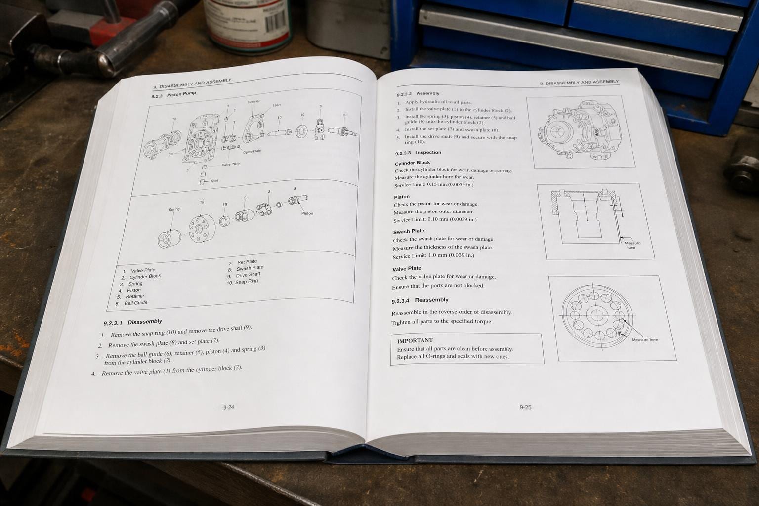 multi-page technical manual